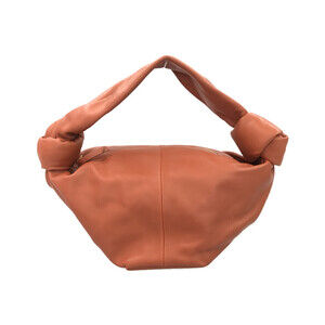 Bottega Veneta Double Knot Leather Shoulder Bag Pink